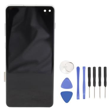 Imagem de Tela LCD para telefone de 6,4 polegadas, digitalizador, montagem sensível ao toque, multitoque, multitoque, resolução 3040x1440, kit de reparo para S10 Plus SM G975F G975U G975W G975A (prata)