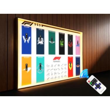 Imagem de Car Wall Mount with for Lego Speed Champions F1,Performance Race Car Building Set,Adult Collectibles Wall Mount, (No car Included) Horizontal-White