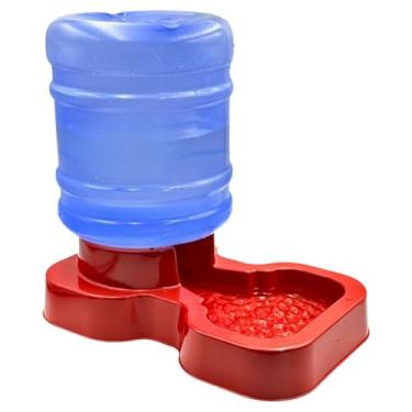 Imagem de Comedouro e Bebedouro Automático para Cães e Gatos | Kit Grande Porte 10L Água e 8L Ração(VERMELHO - BEBEDOURO MENPLAST)