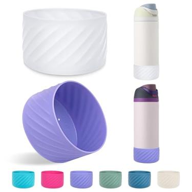 Imagem de 2 peças de manga de base de silicone para garrafa de água Owala FreeSip Twist and Flip protetor de silicone para garrafa Owala Acessórios de garrafa de água livre de BPA