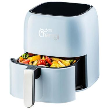 Imagem de Charmi AirMaster 4,5L Fritadeira Elétrica Digital Touch Retro Azul Pastel, 8 Programas, 1400W