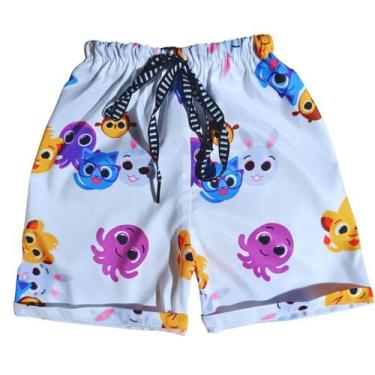 Imagem de Short infantil tactel Mauricinho Bolofofos Safari menino - IEL, 1 ano