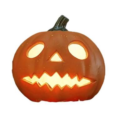 Imagem de Lanterna De Abóbora LED Para Halloween, Decoração Com Luz Quente Para 