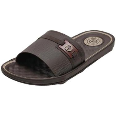 Imagem de Chinelo Slide Masculino Fácil Calce Gaspea Cartago Arizona, Marrom, Be