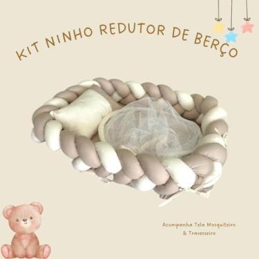 Imagem de Ninho Trança com Mosquiteiro Travesseiro 100% Algodão - Cores Variadas