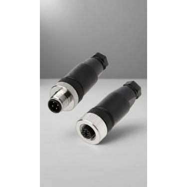 Imagem de Kit Conector M12 4 Pinos Macho/Fêmea Reto PG7 - Congratulations Store