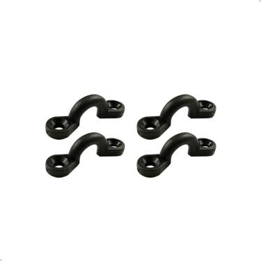 Imagem de Alça Plástica Porta Defensa Preta 5mm Barco Defensa Kit C/4
