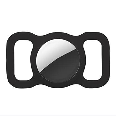 Imagem de Pacote com 2 capas protetoras compatíveis com Apple AirTag, GPS rastreando coleira para cães e gatos acessórios suporte para alça de animal de estimação, capa protetora de silicone