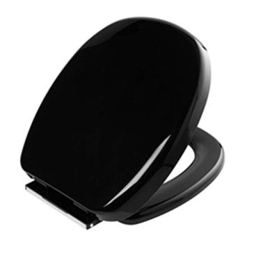 Imagem de Assento Sanitário Massima Preto Tampa para Vaso Incepa com Fechamento Suave