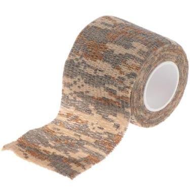 Imagem de Fita Bandagem Camuflada Adesiva Elastica Proteção Dedo Pesca Academia Crossfit e Musculação (Bege)