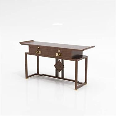 Imagem de Altar budista chinês mesa de oferta de madeira maciça doméstica, moderna e simples, estilo antigo, nicho de Buda de Deus da riqueza, mesa de incenso, novo estilo chinês, mesa econômica de oferta de nave meditação Ta