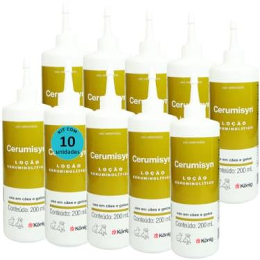 Imagem de Cerumisyn 200ml Loção Ceruminolítico König Kit Com 10 unid
