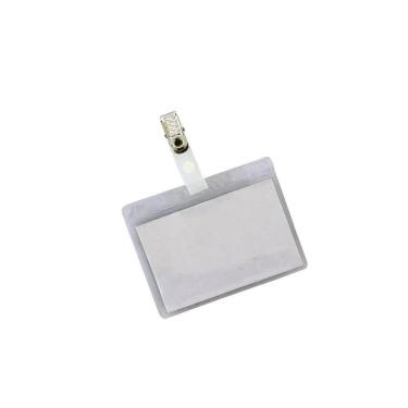 Imagem de Crachá Mole Identificador Pvc Com Presilha 9X7Cm