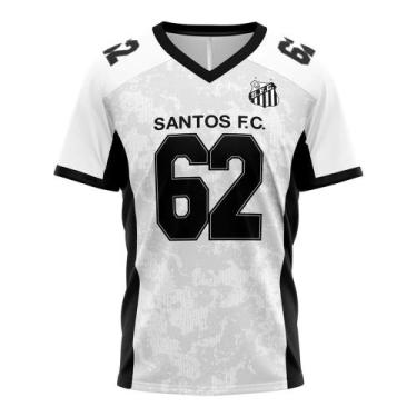 Imagem de Camiseta Braziline Santos Kicker Masculina - Branco G