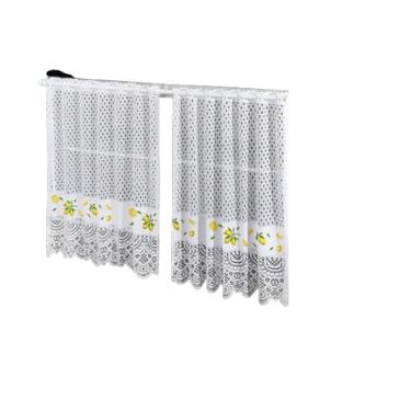 Imagem de Cortina Pia Vitro Renda Cozinha Limão 1,60X0,80 Alt
