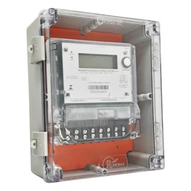 Imagem de Kit Medidor Energia Trifásico Com Caixa Transparente