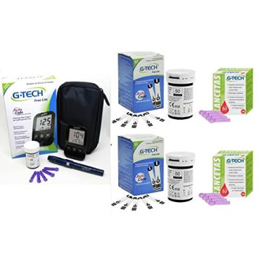 Imagem de Medidor De Glicose G-tech Lite + 100 Tiras + 100 Lancetas