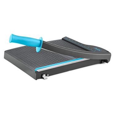 Imagem de Swingline Cortador de papel de guilhotina resistente, tábua de corte de papel de 30 cm com trilho de proteção, trava de lâmina, corta até 10 folhas, cortador de papel manual profissional para álbuns,