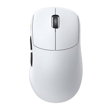 Imagem de Lamzu Thorn Mouse para jogos sem fio, ultraleve, 52 g, 26000DPI, ergonômico, interruptor óptico, codificador TTC prateado, sensor PAW3395, MCU Nordic 52840-branco polar, compatível com 4K