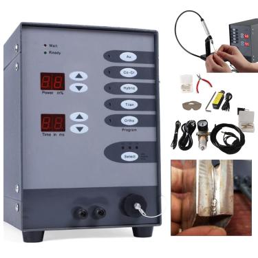 Imagem de MáQuina De Solda Por Pontos | Kit De Soldador De Joias Permanentes Para Soldagem | Ouro MaciçO SoldáVel, AlumíNio, Soldagem De TitâNio, Ortodontia Para RestauraçãO De Joias,Grey