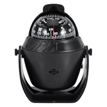 Imagem de Bússola Marítima Náutica com Led Lancha Veleiro Pesca Iluminação 12v Carro Jipe Barco Lancha
