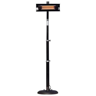 Imagem de Aquecedor Externo Elétrico Infravermelho com Poste Telescópico e Rodas para Maior Mobilidade, 110V 1500W, Fire Sense, Preto