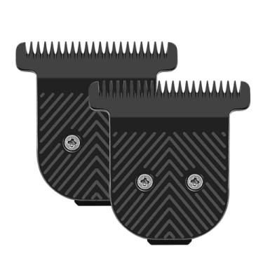 Imagem de Audoc 2 peças de lâminas de substituição compatíveis com lâminas de substituição de aparador de barba Manscaped, lâmina em T de aço inoxidável premium para aparador de pelos faciais de precisão