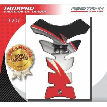 Imagem de Tank Pad Honda Preto Branco E Vermelho - Resitank