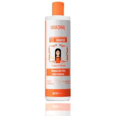 Imagem de Shampoo Antirresíduos Indiazinha Limpeza Profunda 300ml Detox Purificante Capilar com Menta e Hortelã