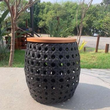 Imagem de Mesinha colmeia seat garden decoracao area externa - Clube Decor, Pret