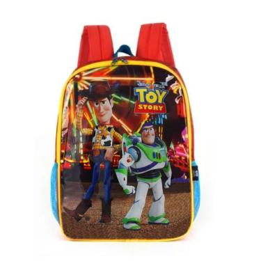 Imagem de Kit Mochila Estojo + Lancheira + Garrafinha Squeeze Toy Story - Luxcel
