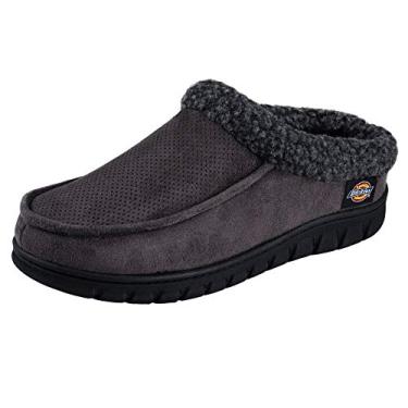 Imagem de Dickies Pantufas masculinas perfuradas de espuma viscoelástica – sola interna/externa, lavável na máquina, Cinza médio, XX-Large