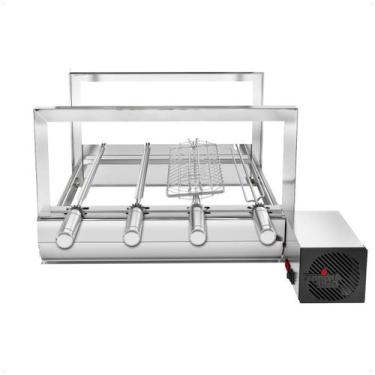 Imagem de Churrasqueira Inox Giratoria Robust + 4un Espetos 1un Grelha - Art Ino