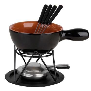 Imagem de Aparelho de fondue para queijo em ceramica 09 pecas L22,2xP17,2xA15,4 