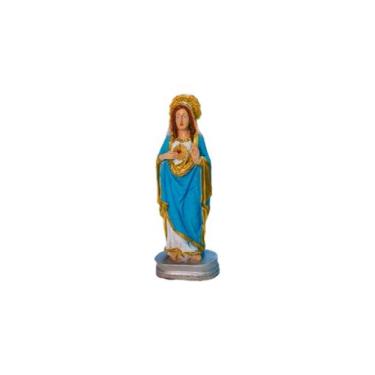 Imagem de Imagem Estatueta Imaculada Sagrado Coração Maria 15cm Resina - Acaryar