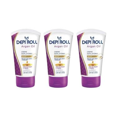 Imagem de Depilatorio Depiroll Creme Buço 50G Oleo De Argan- Kit C/3Un