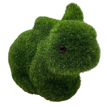 Imagem de Coelho Decorativo de Grama Deitado - 15,5cm - 1 unidade - Rizzo - artl