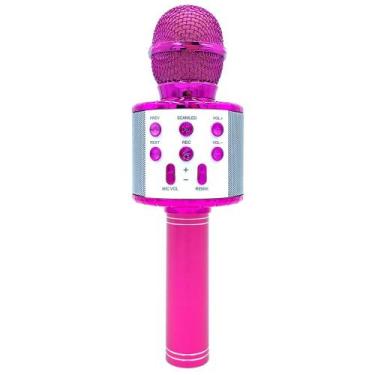 Imagem de Microfone para gravação de canto com luzes LED colorido Pink - EBAI