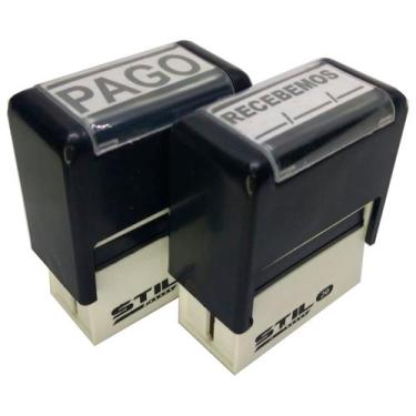 Imagem de Carimbos Automáticos Stilo 20 - Pago / Recebemos