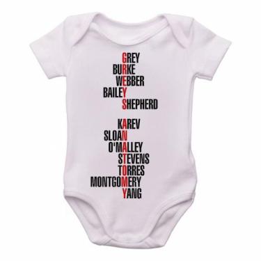 Imagem de body nenê criança roupa bebê  Grey's Anatomy nomes - Empório Dutra, M 