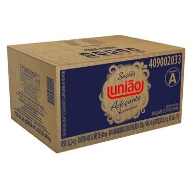 Imagem de Adoçante em Pó Sucralose Diet Sachês de 0,6g CX 400 UN União - Uniao