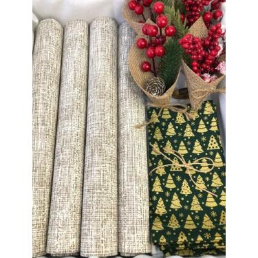 Imagem de Kit Mesa Posta Jogo Americano Completo Decor Natal 6 Lugares - Marphi 