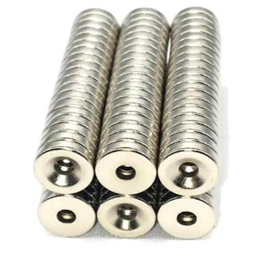 Imagem de 200pcs Imã De Neodimio Disco 10x3 - 10mm X 3mm Com Furo N35 - Neoimã