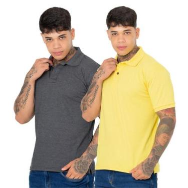 Imagem de Kit 2 Camisa Polo  Elegância Para o Seu Dia Preço Baixo - Ridens, P, C