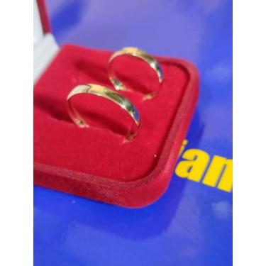 Imagem de Aliança ouro 18 kilates 3 mm Anatômica 4 gramas - Alianças Ouro 18 kil