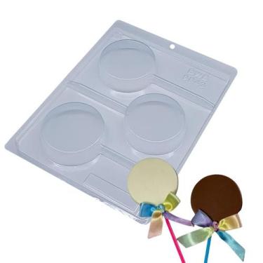 Imagem de Forma De Acetato Pirulito Para Rechear Com 3 Partes Silicone BWB