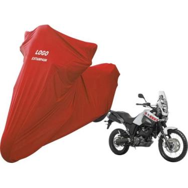 Imagem de Capa Para Proteger Moto Yamaha XT 660 Z Ténéré Com Logo - Mz, Vermelha
