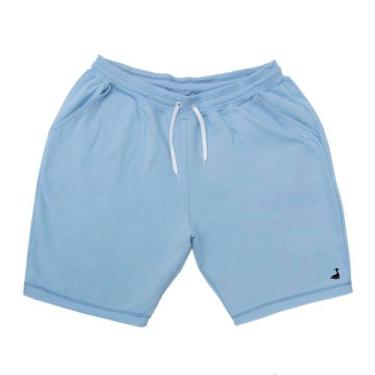 Imagem de Bermuda Moletinho Algodao Masculina Elastico Cintura Cordao Ajustavel 