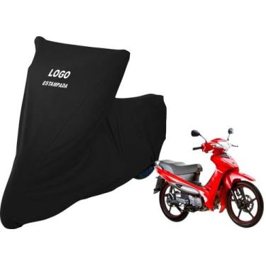 Imagem de Capa Cobrir Moto DafraZIG 100CC De Tecido Lycra Com Logo - Mz, Preto