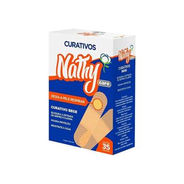Imagem de Curativos Cor Bege Pequenos Ferimentos 35 Unidades Nathy